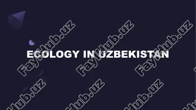 ecology in uzbekistan — PPTX