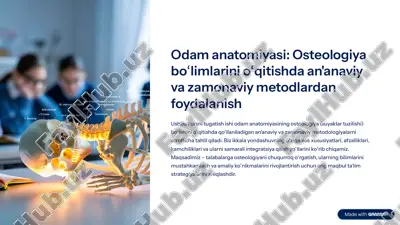 odam anatomiyasi: osteologiya — PDF