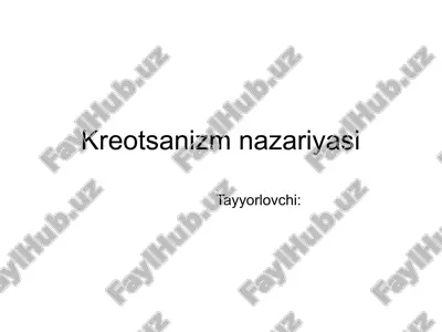 kreotsanizm nazariyasi — PPTX