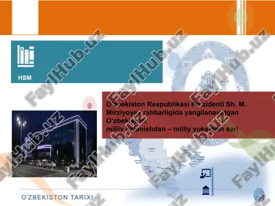 o‘zbekiston respublikasi prezidenti sh. m. mirziyoyev rahbarligida yangilanayotgan o‘zbekiston milliy tiklanishdan – milliy yuksalish sari — PPTX