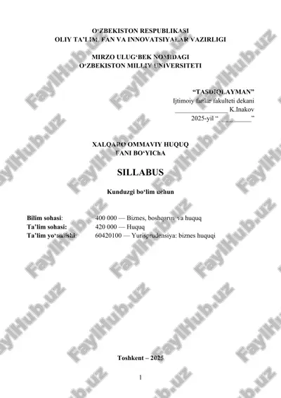 xalqaro ommaviy huquq — DOCX