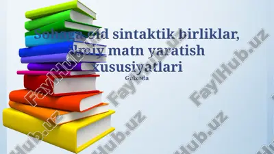 matn sintaksisi — PPTX