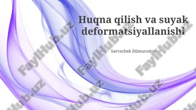 kliyizmalar va suyak deformatsiyallanishi — PPTX