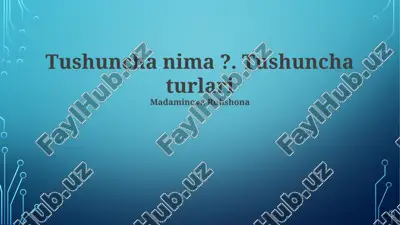 tushunchalar — PPTX