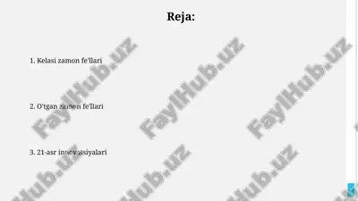 zamon fe'llari — PPTX