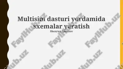 multisim dasturi yordamida sxemalar yaratish — PPTX