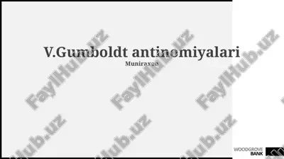 v.gumboldt antinomiyalari — PPTX
