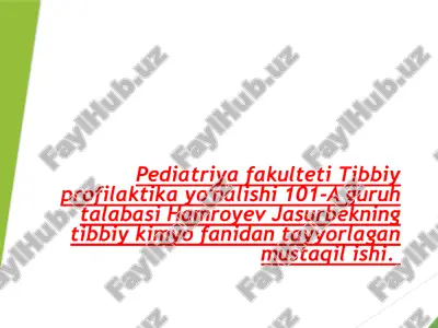 yurak glikozidlarining kimyoviy tuzilishi va ahamiyati — PPTX