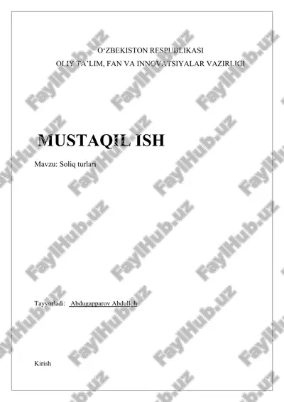 qo'shilgan qiymat solig'i (qqs) — DOCX