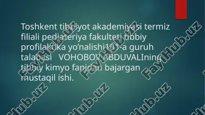 insulin oqsili — PPTX