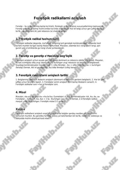 fenotipik radikallarni aniqlash — PDF