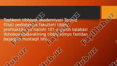 dispersion sistemalar va ularning tibbiyot va tibbiy profilaktika sohasida ishlatilishi — PPTX