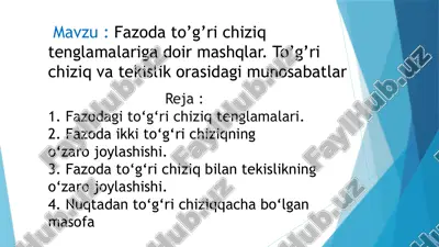 fazodato’g’richiziqtenglamalari — PPTX