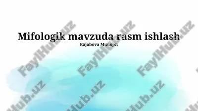 mifologik mavzuda rasm ishlash — PPTX