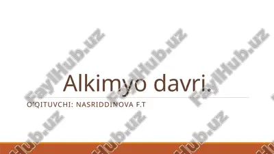 alkimyo davri — PPTX