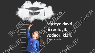 mustye davri arxeologik yodgorliklari — PPTX
