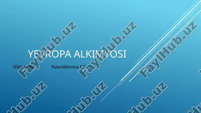 yevropa alkimyosi — PPTX