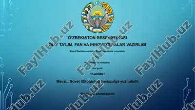 tanazzulga yuz tutgan sovet ittifoqi tarixi — PPTX