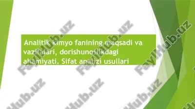 analitik kimyo — PPTX