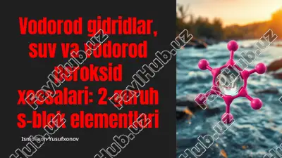 vodorod gidridlar, suv va vodorod peroksid xossalari — PPTX