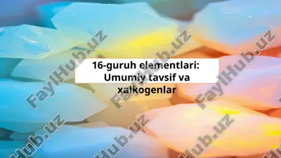 16-guruh elementlari — PPTX