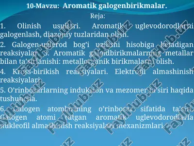 aromatik galogenbirikmalar — PPT