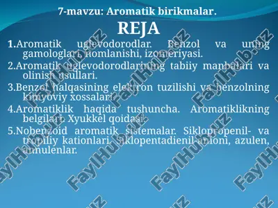 aromatik birikmalar — PPT