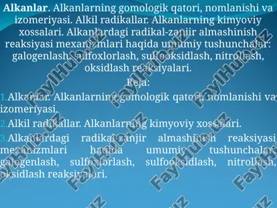 alkanlar — PPT