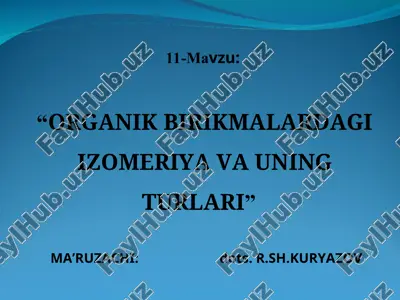 izomeriya va uning turlari — PPT