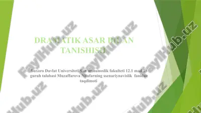 dramatik asar haqida taqdimot — PPTX
