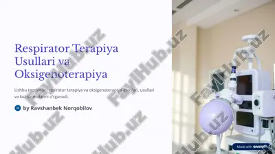 respirator terapiya usullari va oksigenoterapiya — PDF