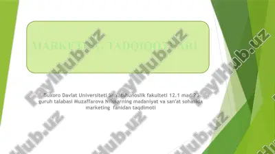 marketing tadqiqotlari — PPTX