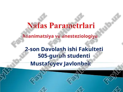 nafas parametrlari — PPT
