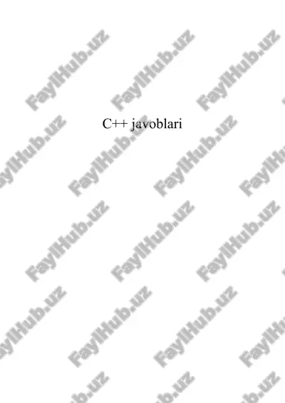c++ javoblari — DOCX