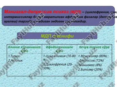 maniakal-depressiv psixoz (mdp) — PPTX