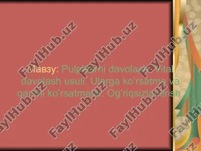 pulpitlarni davolash — PPTX