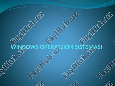 windows xp operatsion tizimi — PPTX