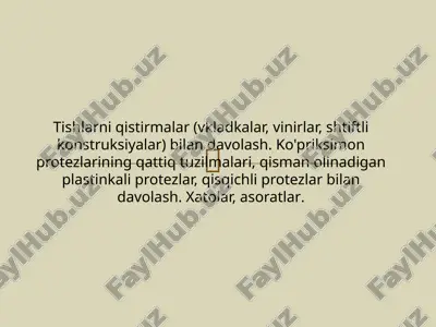ortopedik konstruktsiyalar — PPTX