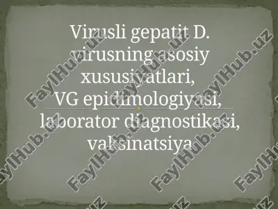 virusli gepatit d — PPTX