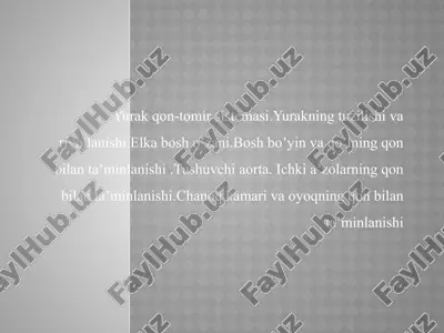 yurak-qon tomir sistemasi — PPTX