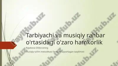 musiqa ta'lim metodikasi — PPTX