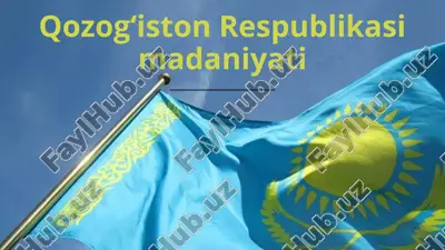 qozogʻiston respublikasi madaniyati — PPTX