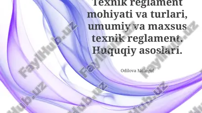 texnik reglamentlar — PPTX