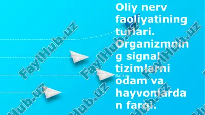 oliy nerv faoliyatining turlari — PPTX