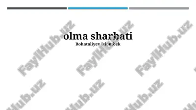 olma sharbati — PPTX