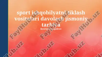 sport reabilitatsiyasi asboblari — PPTX