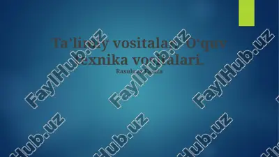 ta'lim resurslaridan samarali foydalanish — PPTX