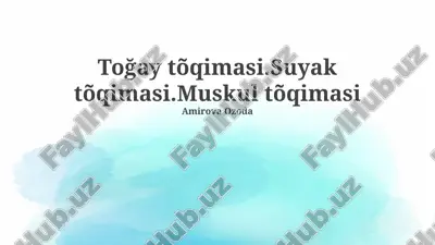 suyak kasalliklari — PPTX