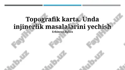 topografik xarita — PPTX