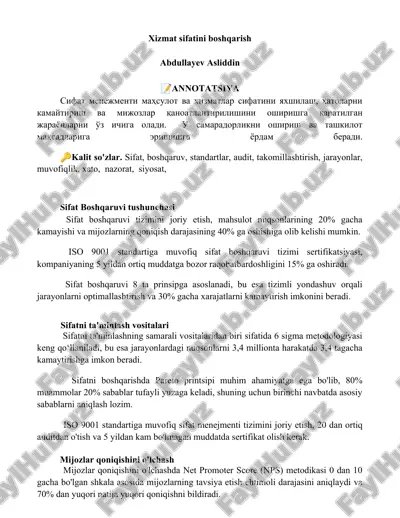 sifat boshqarish — DOCX